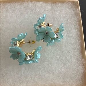 Natasha Denona Aqua and Gold Floral Earrings, new from Nordstrom
